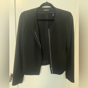 Like New Theory Zip-up Black Blazer Size P